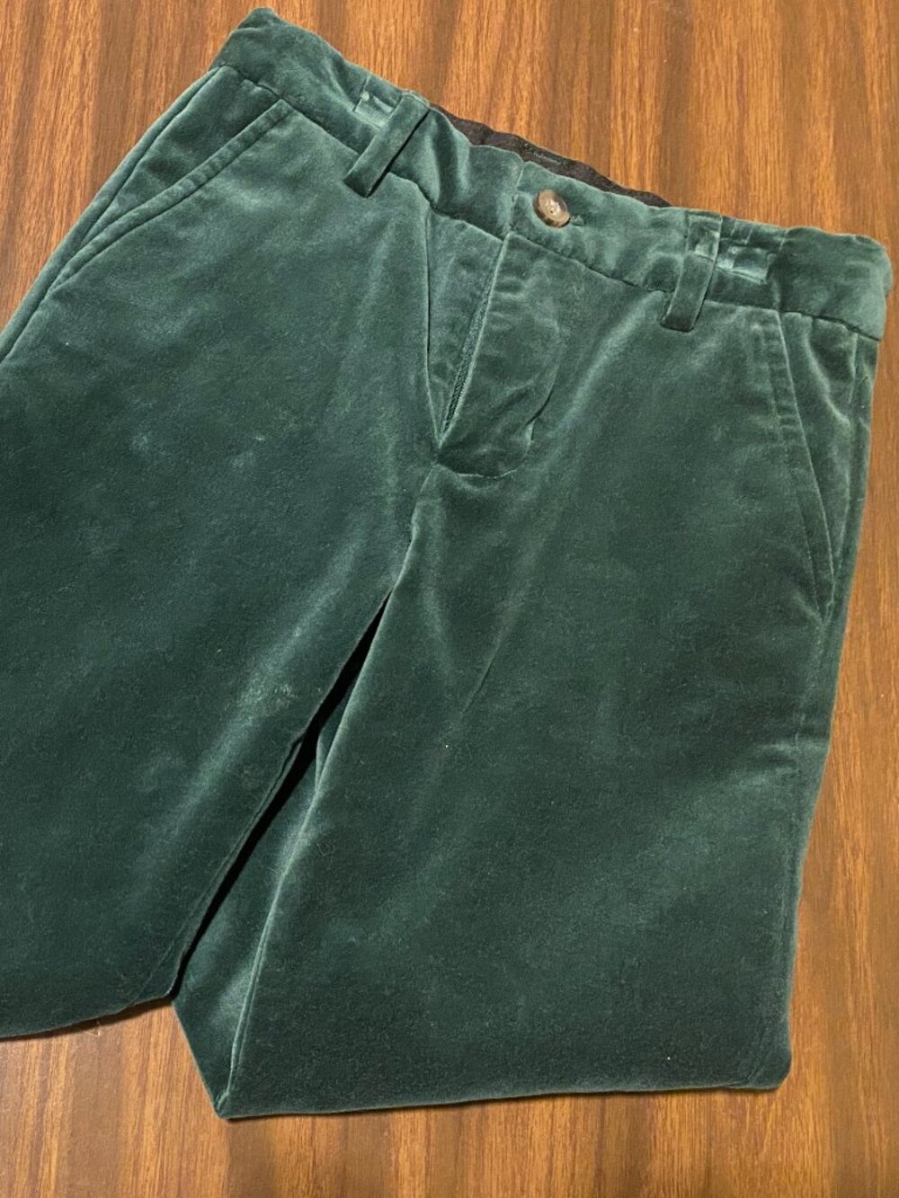Janie and Jack green velvet pants.